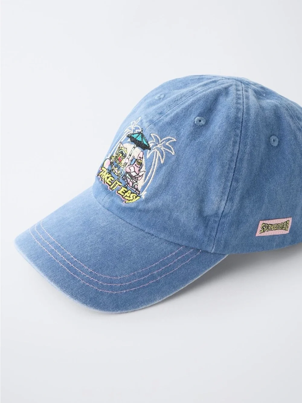 Zara SpongeBob Squarepants Nickelodeon embroidered cap